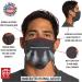 Adjustable Charcoal Grey Reversible Face Mask - Soft Washable & USA Made for Medium to XLarge Faces - Buy Online on GoSupps.com