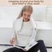 OWOZOI Long Hot Water Bottle 72cm - Soft Furry Cover with Hand Pocket & Strap | Full Body Wrap for Pain Relief & Bed Warmth - Cream - Buy Online on GoSupps.com
