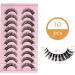 CNMTCCO 10 Pairs Russian Strip False Eyelashes - Natural Fluffy Wispy D Curly Faux Mink Lashes - Reusable Fake Lashes for Fashionable Eyes - Buy Online on GoSupps.com