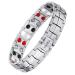 IONICO Magnetic Bracelet for Men and Women | Stress & Pain Healing Product | Alternative Blood Pressure and Circulation Medicine | Therapy for Wellness and Strength (Silver)
