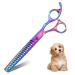 DRGSKL chunker scissors dog care scissors professional thin blender scissors for medium and large pets of Japanese stainless steel 440c rainbow rainbow chunker