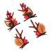 minkissy 2 Pairs Hairpin Animal Horns Hair Clip Christmas Girls Hair Clip Xmas Party Hair Clips Antler Barrettes Hair Jewels for Women Christmas Hair Barrettes Antlers Iron Child Headband