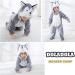 Doladola Unisex Baby Hooded Grey Husky Romper | Infant Jumpsuit Pajama 3-6 Months - Buy Online on GoSupps.com