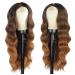 ENTRANCED STYLES Long Wavy Ombre Wig for Women - Dark Roots Brown to Honey Blonde, Synthetic Balayage Wig for Daily Party Use - Buy Online on GoSupps.com