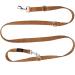 Vitazoo dog leash in brown 2mx2.5cm solid and adjustable in 3 lengths - suitable for large and strong dogs - dog leash double line 2m brown