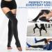 Compression Stockings for Women & Men - 23-32 mmHg Varicose Vein Support Hose | Thigh High Open Toe Fatigue Relief (Black Medium - Buy Online on GoSupps.com