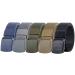 Ginwee 5 Pack Nylon Military Tactical Belt Webbing Canvas Outdoor Web Belt with Plastic Buckle