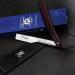 FOLDING BARBER SHAVETTE RAZOR/STRAIGHT CUT THROAT RAZOR IN MAROON (NO BLADES) FOR MEN'S COMES WITH A LEATHER POUCH + BOX