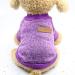 Pet Dog Cat Sweater Warm Dog Sweater Cat Clothes Fleece Pet Coat for Puppy L Purple