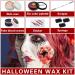 Ultimate Halloween Makeup Kit - Special Effects Zombie Makeup Fake Blood Gel Scar Wax Spatula Stickers & Sponges for Vampire Cosplay - Buy Online on GoSupps.com