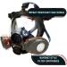 Parcil Distribution PD-101 Full Face Organic Vapor Respirator | ASTM Tested | Double Activated Charcoal Filter | Industrial Grade Quality | Manufacturer Warranty - Buy Online on GoSupps.com
