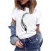 Dragonfly Print Oversized T-Shirt for Women - White Large | Trendy Funny Tee Shirt - Buy Online on GoSupps.com
