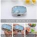 White Flowers Light Blue Wood Print Pill Box Decorative 2 Compartment Portable Pill Organizer for Pocket & Purse - Buy Online on GoSupps.com