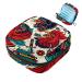 Colorful Rooster Tiger Rose Ladies Napkin Storage Bag Portable Zippered Napkin Pouch for Teen Girls Women Ladies