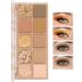 10 Colors Eyeshadow Palette Matte Nude Eye Makeup Palette Ultra-Blendable Long Lasting High Pigmented Waterproof Nudes Neutral Smooth Eye Shadow Palette for Women Natural Charming Looking #02 2#