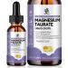 Magnesium Taurate Liquid Drop for Muscle Function, Nerve and Heart Health Support, High Absorption Magnesium Supplement with B6, CoQ10, Vegan, Non-GMO, Gluten/Sugar Free Pineapple Flavor, 2 Fl Oz