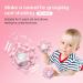 MCGMITT Teething Ring - Soft Silicone Teething Toy for Babies 0-12 Months - Sensory Teether Ball - Baby Rattle - Pink - Buy Online on GoSupps.com