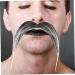 DEARMAMY Realistic Mustache for Cosplay False Facial Hair Fake Cosplay Beard Adhesive Mustaches Fake Beard Grandpa Cosplay Costume Simulated Mustache Realistic Mustache for Party Cloth 12x11cm As Shown - Buy Online on GoSupps.com