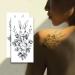 Rabbit and Flowers Temporary Tattoos Stickers  Waterproof Fake Tattoos for Man&Women  Long-Lasting Leg/Arm/Body Art Decorations  Cool Black Half Tattoo Sleeves  2 Sheets