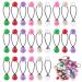 24 Pieces Ball Hair Ties Hair Balls for Girls Hair 20mm Large Elastic Hair Ties with Balls Twin Bead Bubble Hair Ties Colorful 80s 90s Hair Elastic Accessories Ball Hair Ties for Kids Girls Women