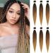 Pre-stretched Braiding Hair Easy Braid 6 Packs Professional Synthetic Fiber Crochet EZ Braids Yaki Texture Braiding Hair Extensions(1B/30/27 20 inch) 20 Inch (Pack of 6) T1B/30/27