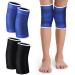 2 Pairs Kids Knee Brace for Girls Boys Children Patella Brace Support Knee Compression Sleeves Kids Knee Sleeve Kids Volleyball Knee Pads for Basketball Volleyball Gymnastics Sports  Blue and Black