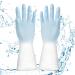 vzfit Household Cleaning Gloves | Dishwashing Cleaning Gloves - Waterproof Household Cleaning Rubber Gloves for Kitchen Cleaning Dishes and Gardening