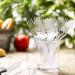 100 Pack Clear Plastic Forks - Heavyweight Disposable Utensils with Elegant Engraved Design - Buy Online on GoSupps.com