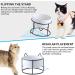 ZONEYILA 32oz Raised Ceramic Pet Bowl for Cats and Small Dogs - Elevated Cat Bowl - Dishwasher Safe - White Bowl with Black Stand - Buy Online on GoSupps.com