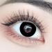 Colored contact lenses (soft colored contact lenses without strength) including contact lens containers & tweezers 1 pair for 1 months red carnival carnival Halloween (black)