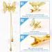 3D Moving Butterfly Hair Clips - Set of 12 Gold Hollow Tassel Hairpins for Women and Girls - Cute Butterfly Hair Accessories - Style 1 - Buy Online on GoSupps.com