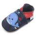 Dotty Fish Soft Leather Baby Shoes for Boys. Toddler Shoes. Non Slip. Animal Designs for Boys and Girls. 0-6 Months - 4-5 Years 18-24 Months Navy Whale