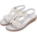 Buy XTZYGLFD Women's Silver Wedge Heel Sandals - Trendy Summer Flip-Flops Buckle Size 11 (UK 7) - Stylish Women's Fashion Shoes - Buy Online on GoSupps.com