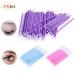 Disposable microbursten eyelashes for eyelash extensions for oral/dental make-up and cleanliness (three colors: light blue pink deep purple 300 pieces)