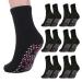 Alvo Feet Socks for Varicose Veins Alvo Feet Tourmaline Acupressure Self Heating Socks Diabetic Socks Women and Men (6PAIR Black) 6PAIR Black