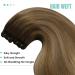 Youngsee Tressen Real Hair Balayage Weaving Extensions - 45cm Double Tresse #4/10/16 for Natural Brown Blonde Styles 100g Invisible Hairpin - Buy Online on GoSupps.com
