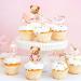 Keaziu 32 Pack Baby Girl Cupcake Toppers It's a Girl Cupcake Picks Pink Bear Nipple Feeder Trojans Stroller Baby Shower Birthday Party Decoration Pink Girl - Buy Online on GoSupps.com