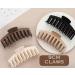 Muted Hair Claw Clips Set for Women and Girls - 4PCS Medium to Big Size Non-Slip Grip in Black, Brown, Beige, and Cream - Buy Online on GoSupps.com