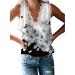 fannyouth Tank Tops for Women, Women Cute Sleeveless V Neck Workout Tops Printed Running Casual Athletic T Shirts Small C2-a-black