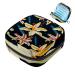 Portable women's binding-up bags menstrual cup bags feminine menstrual insert bag for teenage girls tampons for the first period tiger lily flower pattern black multi-colored 10