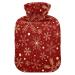 Snowflake Hot Water Bottle with Cover Hot Water Bottles for Pain Relief Hot Water Bottle Hot Water Bag for Women Girls Children 1 l