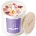 AOOVOO Lavender Scented Candles for Women - Aromatherapy Candle with Crystals Inside 10oz Soy Candles for Home Scented Christmas Birthday Gifts Candle for Women Mom Lavender Scented Candles 10oz