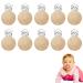 10 pieces pacifier clip natural pacifier clips wood pollutant-free pacifier clips dummy clip holder