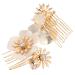 ABOOFAN 1 Pair Bridal Hair Accessories Wedding Hair Accessories Fairy Jewelry for Women Hair Comb Wedding Hair Combs for Wedding Hair Combs for Women Decorative Light Luxury Hairpin Bride