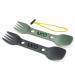 UCO Utility Spork 3-in-1 Combo Spoon-Fork-Knife Utensil, 2-Pack, Gold/Sky Blue Green/Charcoal