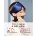 Silk Cordless Heated Eye Mask | Moist Heat Eye Compress for Dry Eyes & Stye Relief | Rechargeable & Washable | Comfortable Travel Sleep Mask in Navy Blue - Buy Online on GoSupps.com
