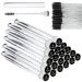 90 Pieces Disposable Mascara Brushes Tubes Set 20 Pieces Empty Tubes with 70 Pieces Eyelash Brushes for Eyelash Extension Lash Mascara Wand Smile Black