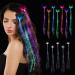12 Pack Led Light Up Fairy Hair Accessories Braid Extension Butterfly Clips for Women Girls Glow in the Dark Party Favors Supplies Neon Rave Accessories Wig for Festival Halloween Christmas Birthday