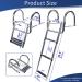 Marinebaby Stainless Steel 3-Step Pontoon Boat Ladder | Folding Telescoping Rear Entry Inboard Ladder | Heavy Duty Swim Deck Ladder with Pedal Hand Railing - Buy Online on GoSupps.com