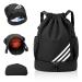 CFHOOAAY Turn bag for young children women men sports bag sports bag with a wide cording train mains bag ball-compartment sports bag basketball bag backpack gym bag black football bag